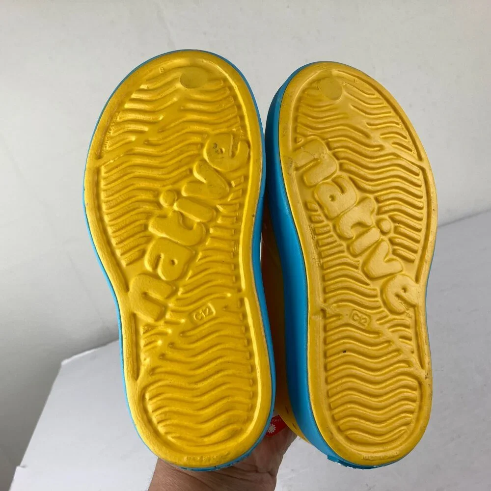 NWT Native Miller Little Boy Girl Sz 12 Yellow Slip on Sneaker Water‎ Shoe NEW